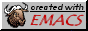 Created with Emacs badge with GNU logo